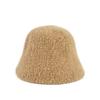 Sombrero de pescador de piel de conejo de angora de diseñador japonés para mujer, estilo coreano adelgazante, sombrero de cuenca de lana de cordero, invierno grueso y cálido
