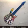 Decoração de Guitarra de Ferro Retrô Pendurada na Parede Criativa para Casa Quarto Bar Restaurante Modelo de Instrumento Musical Pingente Parede Metabo