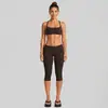 Conjunto de ropa de yoga transfronterizo con sujetador deportivo de cuello halter con sensación de segunda piel y conjunto de pantalones de fitness de secado rápido de cintura baja para correr y ciclismo al aire libre