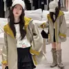 Gabardina con Capucha para Niña, Chaqueta Infantil Casual de Longitud Media Estilo Coreano para Primavera y Otoño, Top Fresco de Moda 2026