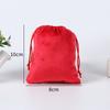 Bolsa de franela con cordón para guardar joyas, con logotipo imprimible, ideal como regalo.