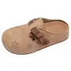 Pantuflas Birkenstock sin talón para mujer 2026 Nueva llegada de primavera Piel Suave Uso Exterior Suela Suave Slip-on Versátil Suela Gruesa Zapatos Perezosos