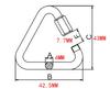 Fabricante de Hardware Fivela Giratória de Conexão Triangular Aço Inoxidável 304 Trava Mellon Equipamento de Escalada Trava de Cinto Antiderrapante de Alta Resistência
