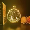 Luz de Noche USB Juego Hollow Knight Accesorios Regalo Cumpleaños Niños Adornos de Mesita de Noche para Dormitorio Luz Luminosa LED 3D