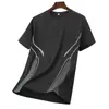 Comercio Exterior Transfronterizo Camiseta de Manga Corta de Seda de Hielo de Secado Rápido para Hombre Verano Delgada Transpirable Camiseta Refrigerante Deportiva Casual Top de Moda