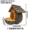 Alimentador de Pájaros Colgante Creativo para Tocón de Árbol al Aire Libre para Patio, Balcón, Jardín, Artesanía de Estilo Europeo