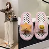 Chinelos de algodão confortáveis, quentes e estilosos para outono e inverno, chinelos fofos e peludos para estudantes, sapatos macios para dormitório