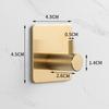 Gancho adhesivo resistente de acero inoxidable 304 transfronterizo, sin perforaciones, sin costuras, para puerta trasera de baño y cocina, gancho de metal