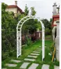 Decoração de Pátio Externo Madeira Anticorrosiva Portão de Jardim Estrutura de Uva Carbonizada Treliça de Flores Semicircular Arco para Trepadeiras