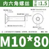 Acero Inoxidable 304 Cabeza Plana Hexagonal Din7991 Cabeza Avellanada el Tornillo de Rosca Completa Dongming M3M4M5M6-M12