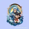 Nezha: Mercancía del Niño Demonio que Perturba el Mar imanes magnéticos de acrílico para refrigerador con Nezha, Ao Bing, Ao Guang y Ao Run del anime