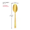 Cuchara para Plato Principal de Nuevo Estilo al por Mayor, Cuchara de Acero Inoxidable con Textura Martillada y Mango Largo, Cuchara de Mesa, Cuchara para Sopa Estilo Occidental, Cuchara para Estudiantes, Cuchara para Arroz