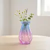 Vajilla de vidrio de alta gama, colorida, pintada a spray, superventas transfronteriza para arreglos florales, jarrones transparentes para el hogar, en stock para venta al por mayor