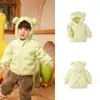 Balabala Roupa Infantil Crianças Jaqueta de Penas Bebê Jaqueta com Capuz para Meninos e Meninas Novo Estilo Inverno 2025 Urso Top Fofo