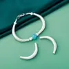 Nueva Plata Fina S999 Plata Codo Grande Medio Brazalete Plata Accesorios para Brazalete DIY Material de Joyería de Plata con Cuentas