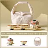 Borboleta Amor Flor Gato Fofo Conjunto de Três Peças Gaiwan Portátil para Viagem Conjunto de Chá Cerâmico Tigela de Chá Xícara de Chá Bolsa de Transporte para Exterior