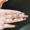 Pendientes de oso de amor de circón estilo coreano nuevo moda alta gama asimétricos nicho pendientes versátiles