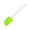 Cuchillo de silicona con mango inclinado translúcido, espátula para pasteles fácil de limpiar, suministro directo de fábrica, raspador de silicona, raspador de crema