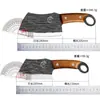 Mini Cuchillo de Cocina de Acero Inoxidable con Mango de Madera, Cuchillo Multifuncional para Cortar Verduras en Casa, Cuchillo para Carne Forjado a Mano, Cuchillo para Pescado