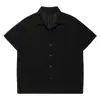 Camisa Cubana de Manga Curta Texturizada com Recortes Old Money 2026 para Homens e Mulheres, Camisa Casual Solta Retro de Meia Manga para o Verão