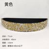 Cinturón ancho elástico de diamantes de imitación brillantes con incrustaciones de diamantes completos, cinturón elástico de moda de cristal para mujer que combina con todo