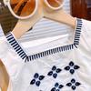 Conjunto de dos piezas de moda étnica para niña Verano 2026, top de tirantes bordado y falda 77287