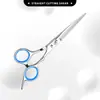 Tijeras profesionales para el aseo de mascotas y un juego de herramientas especializadas para recortar el pelaje de perros, diseñados para la venta transfronteriza. Tornillo blanco, anillo azul