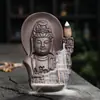 Quemador de incienso de reflujo de humo de arena púrpura transfronterizo creativo taolai Guanyin quemador de incienso de reflujo de sándalo accesorios de decoración para el hogar hogar