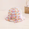 Chapéu de sol para bebê primavera e verão estilo coreano algodão bebê feminino chapéu de pescador estilo estrangeiro princesa bebê fofo fino chapéu