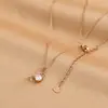 2023 nueva cadena de clavícula elegante de moda diseño de nicho femenino collar de lazo de circón collar versátil para estudiantes