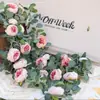 Eucalipto Artificial Flor Peônia Amazônica Flor de Chá Tira de Flor Planta Verde Vinha Decoração Folha de Dinheiro Flor Artificial Alta Simulação
