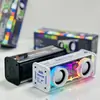 A88 Alto-falante Bluetooth Sem Fio Mecha de Anel Duplo Estilo Cyberpunk Luz Colorida V8 Subwoofer Portátil para Exterior