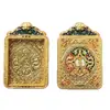 Caixa Gahu Estilo Tibetano Thangka Atacado Caixa Resistente à Cor Tamanho da Concha Retangular Conchas Redondas Pingente de Colar Unilateral Atacado