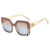 Nuevas Gafas de Sol Cuadradas Retro de Moda Ins Distintivas de Metal Caladas Patillas de Espejo Gafas de Sol Anti-UV para Exterior
