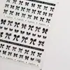 Nuevas Pegatinas para Uñas con Moños Blanco y Negro Pintadas a Mano Estilo Japonés Moda para Chicas Versátil Pegatina para Cámara de Uñas Tableta Taza de Agua