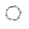 Pulsera apilable de múltiples capas con diamantes completos Azul Océano Starlight_Azul Hielo para Mujer, Brazalete Exquisito de Nicho, Joyería de Lujo Ligero de Gama Alta