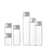 Botella de Tubo de Vidrio Transparente Cordyceps de Cuerda Rosca Botella de Cápsula Botella de Dulces Botella Pequeña de Medicina Tapa de Aluminio en stock Mayoreo