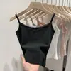 Colete de Renda com Laço Estilo Coreano Miu Feminino de Verão Anti-Exposição Slim Fit Peça de Baixo Sem Mangas Alça Superior