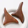 Pente Triangular de Sândalo para Massagem na Cabeça, Ombro, Pescoço e Pés, Conjunto Multifuncional em Caixa de Presente, Pente de Madeira para Massagem de Bem-Estar, Suporta Gravação