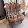 Bufanda de seda fina con estampado de flores de anacardo y protector solar para mujer, chal de playa de viaje de algodón y lino de alta calidad para primavera y verano