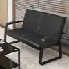 Sofá de Oficina Mesa de Café para Invitados Silla de Negociación Combinación Sofá de Negocios Moderno Silla de Sofá de Negocios Marco Metálico Sofá Largo