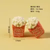 Accesorios diy comida de caricatura para jugar palomitas de maíz resina decoración de coche accesorios estéreo de resina adornos de micro paisajismo