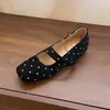 Zapatos Mary Jane de Ballet Cuadrados de Lunares 2026, Nuevo Estilo Otoño 2026, Aspecto Juvenil, Zapatos para Mujer que Aumentan la Altura