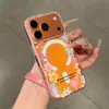 Funda de Teléfono con Diseño Fresco Floral de Nicho Popular Transfronterizo que No Choca para Apple 17Promax, Cubierta Protectora Transparente Ligera