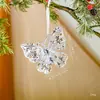 Novo Pingente Transparente de Acrílico Anjo Floco de Neve Árvore de Natal Decoração de Natal Transfronteiriço Pingente de Cristal de Gelo