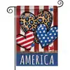 Bandera Popular de Jardín para el Día de la Independencia de Temu, Bandera con Estampado de Camión y Corazón en Material de Lino, Decoración Americana para Jardín al Aire Libre