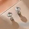 2022 novo Japonês e Coreano Europa e Estados Unidos minimalista compacto vento suave brincos pesados geométricos metal oco clipe de orelha indolor