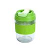 Copo de vidro duplo vermelho para beber, copo de água de alto valor, copo de café portátil com canudo, copo de presente, atividade de abertura, copo de empurrar