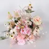 Nuevos Accesorios para Bodas: Soporte de Arreglo Floral de Hierro Forjado, Florero Pequeño con Forma de Cintura, Decoración Floral de Mesa para Bodas, Columna Floral Geométrica