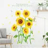 Novos Adesivos de Girassol Florescendo, Adesivos de Parede para Decoração de Fundo de Primavera para o Crescimento de Todas as Coisas